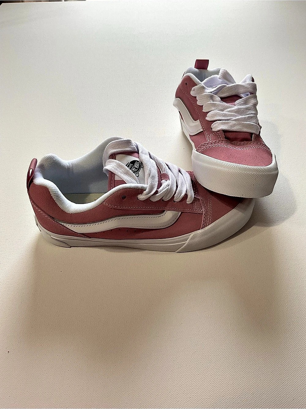 Vans Knu Skool Pink & White US 5.5